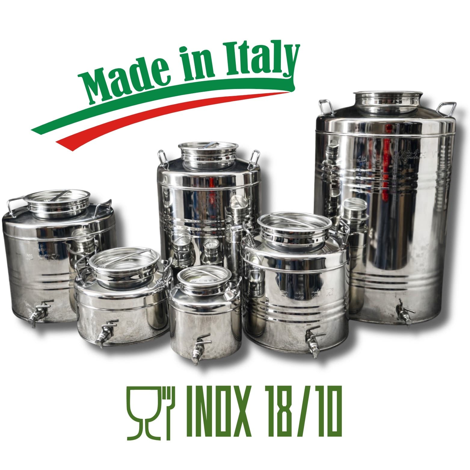 Fûts inox 18/10 — stockage huile d'olive
