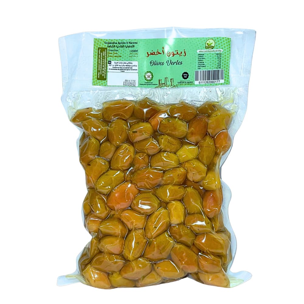 Olives vertes naturelles — 500g